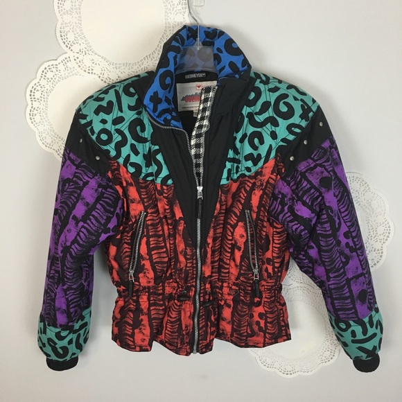 Obermeyer Jackets & Blazers - OberMeyer Vintage 80s Ski Jacket Leopard Print 10